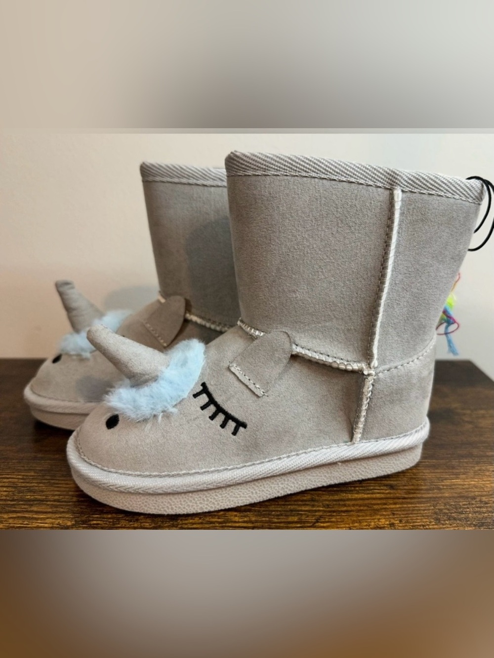Thereabouts Toddler Girls Gray Quinn Unicorn Boots NWT Size toddler 5